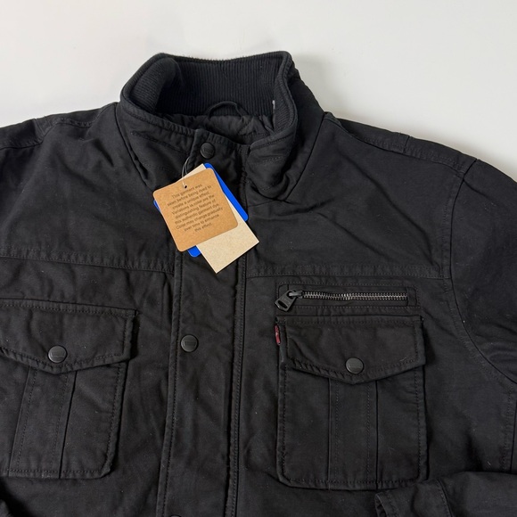 Levi’s Cotton Shell Military Style Moto Field Jacket NWT New - Picture 2 of 10